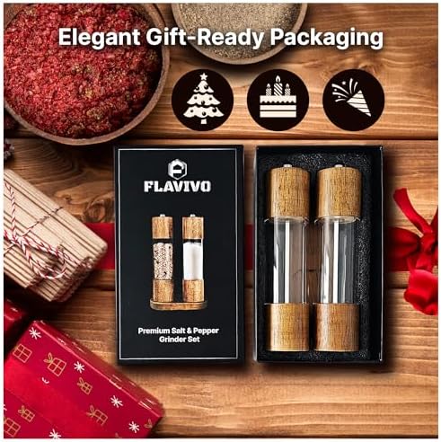 Wooden Salt and Pepper Grinder Set