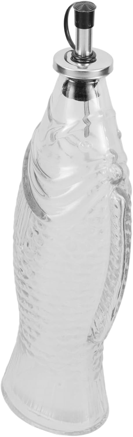 BRIGHTFUFU Transparent Oil Dispenser Fish Shape