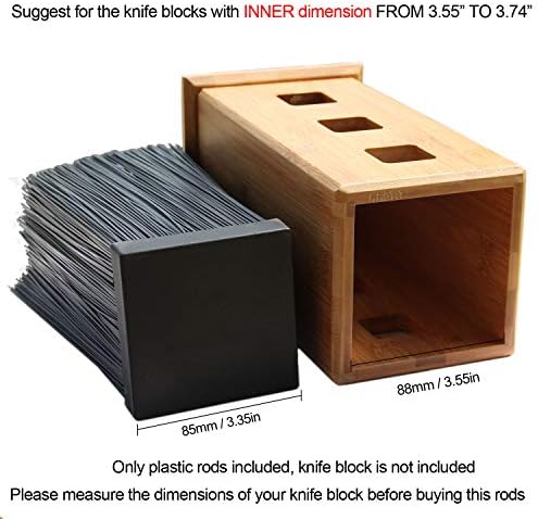 Secure and Durable Knife Block Replacement Rods HANZIUP Plastic Bristles