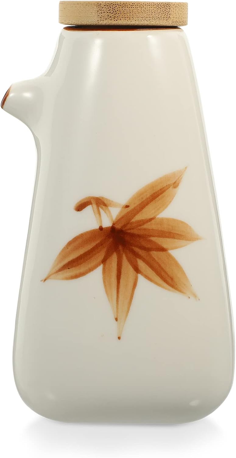 Elegant Hand-Painted Sauce Bottle Perfect For Any Decor
