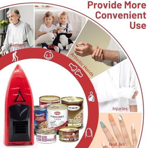 Housiwill Electric Can Opens Smooth Edge for Safe Kitchen Use