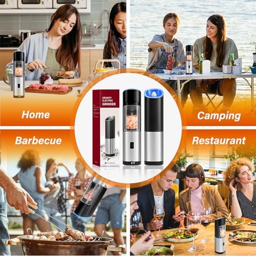Simple Delight Electric Salt Pepper Grinder Set