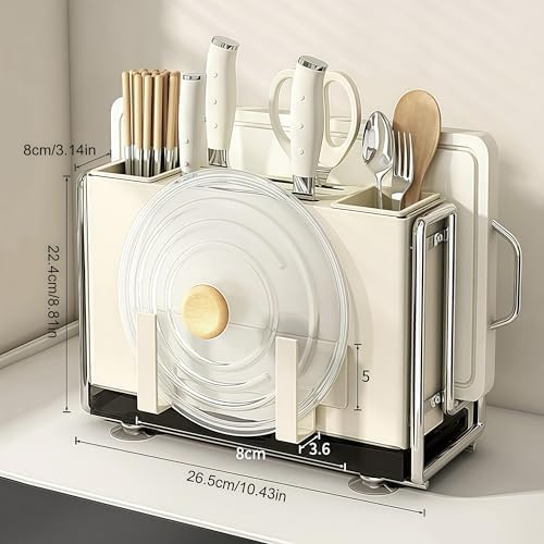 Universal Knife Holder Cyscratia Kitchen Gadget - Dual Use Space-Saving Kitchen Organizing Tool