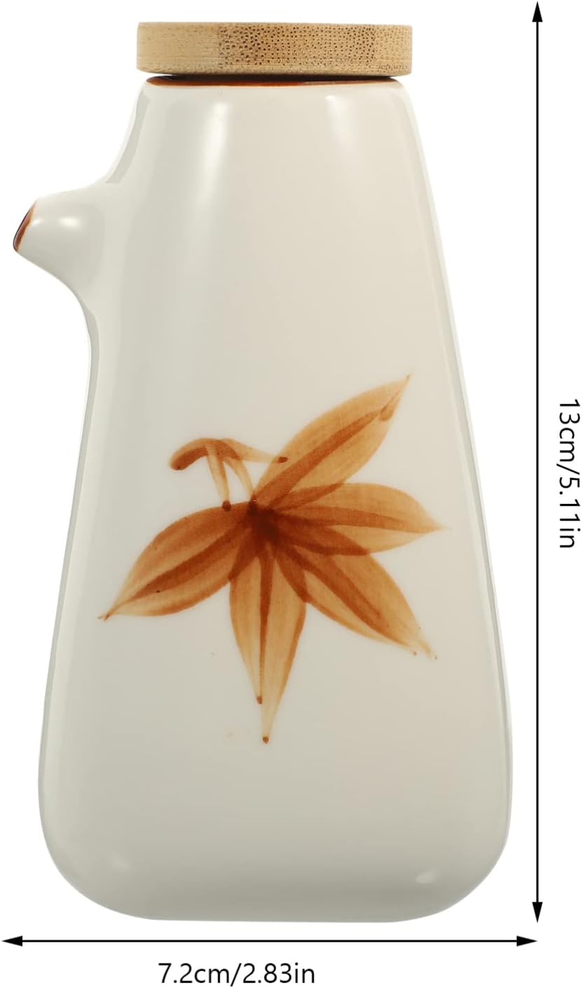 Elegant Hand-Painted Sauce Bottle Perfect For Any Decor