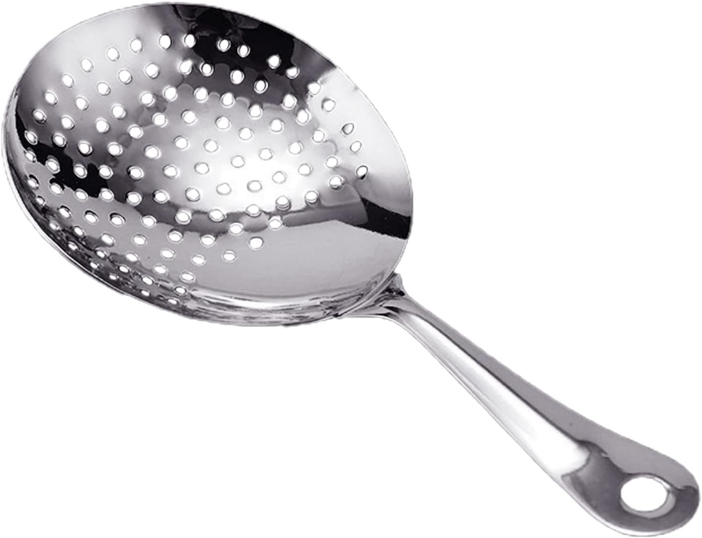 Fast-acting cocktail ice cube strainer