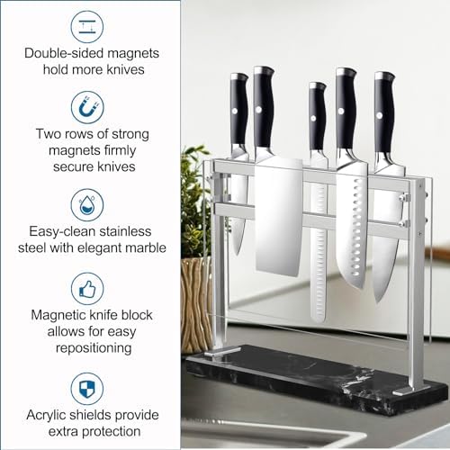 Elegant Magnetic Knife Holder for Kitchen Counter Top