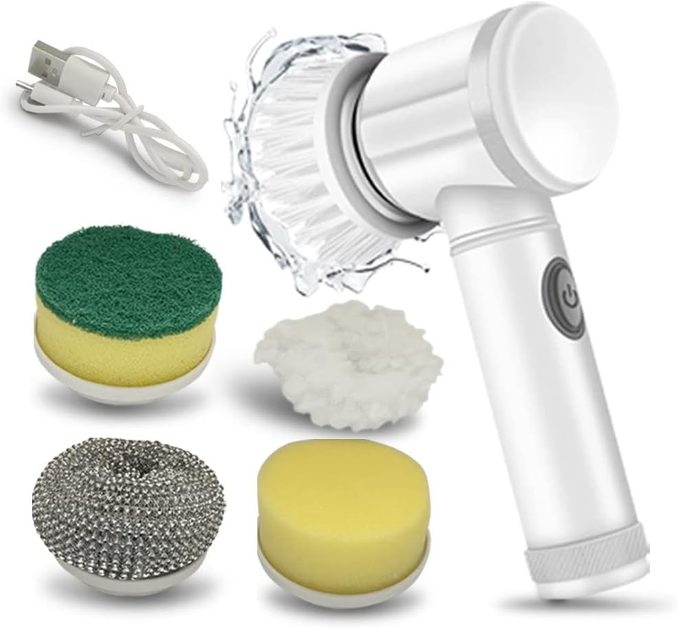 Electric 5-in-1 Spin Scrubber for Tile Sink Shower