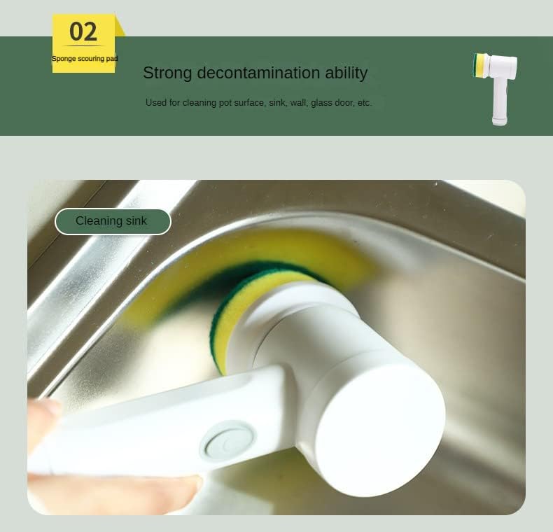 Electric 5-in-1 Spin Scrubber for Tile Sink Shower