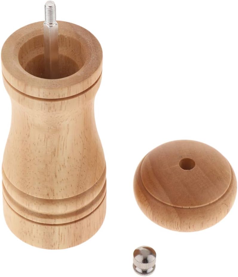 Luzhengyang wood pepper grinder set - adjustable coarse-fine premium kitchen tool 5 inch