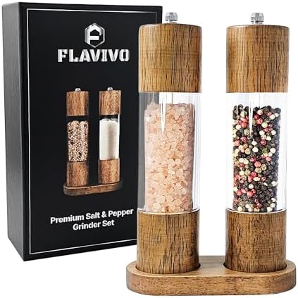 Wooden Salt and Pepper Grinder Set