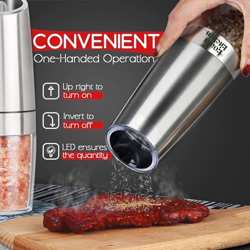 Adjustable Salt Pepper Mills 2-Pack
