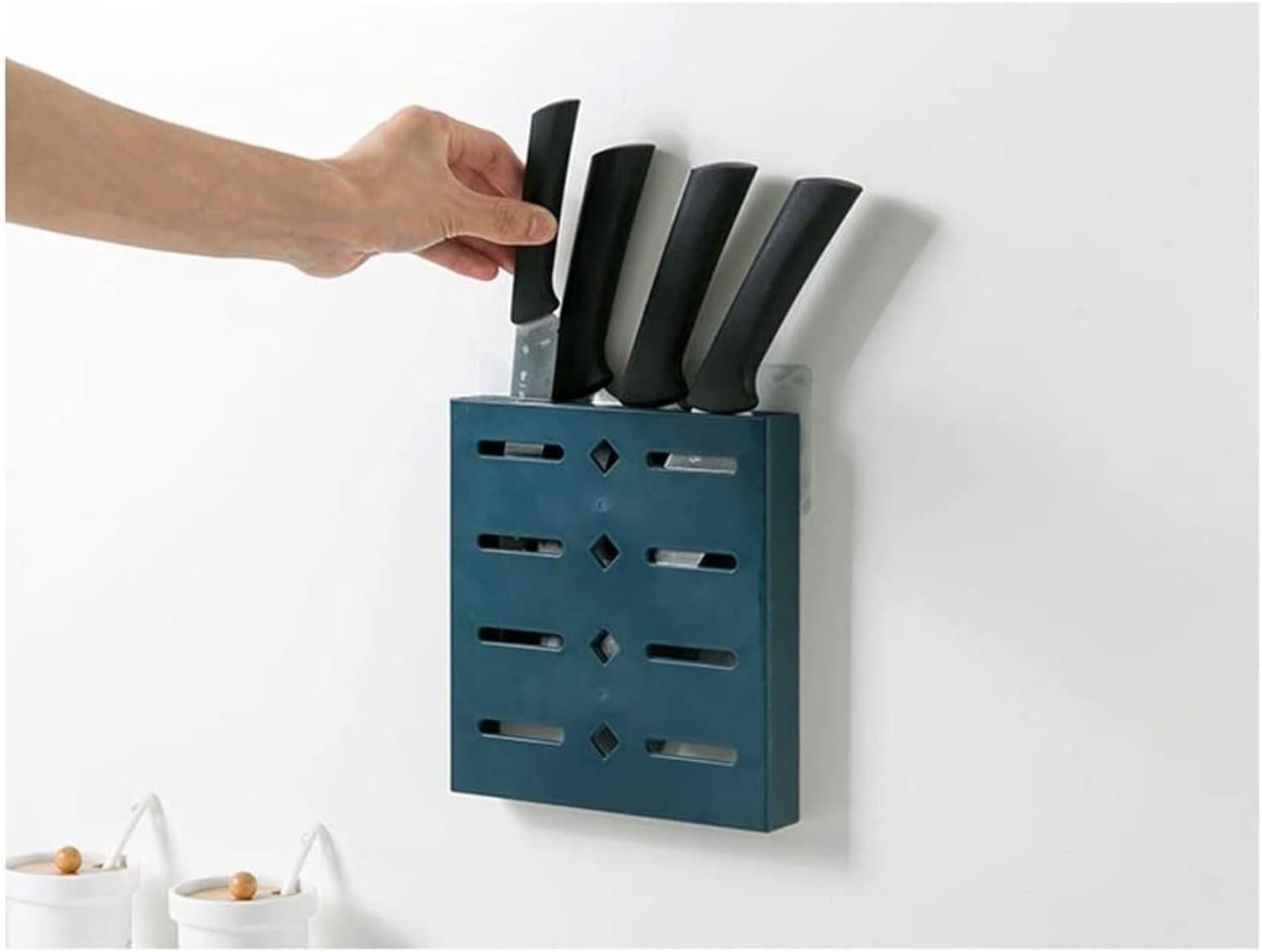 Organized Kitchen Durable Plastic Knife Holder for Counter Storage