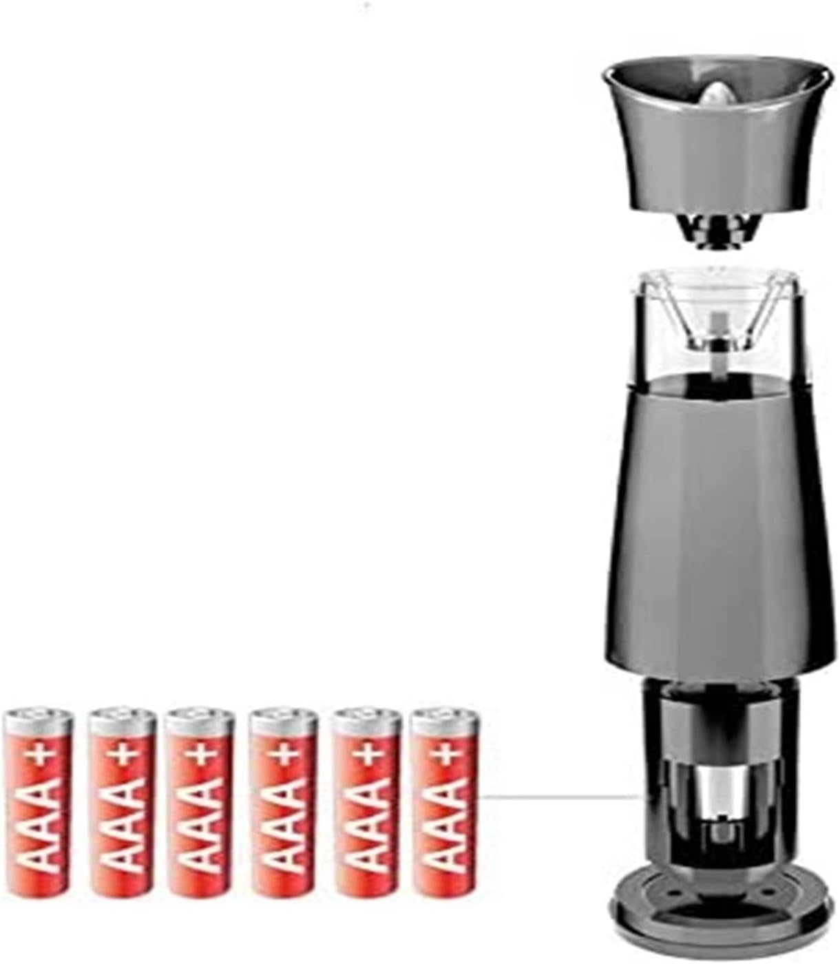 Electric Salt Pepper Grinder Adjustable Coarseness Set with LED Light