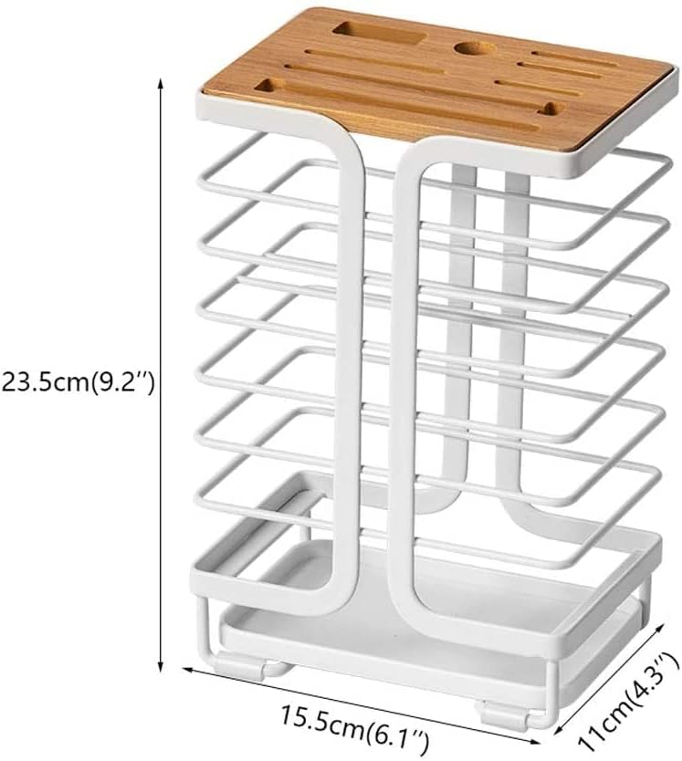 8-Hole Bamboo Kitchen Knife Holder Eco-Friendly Durable