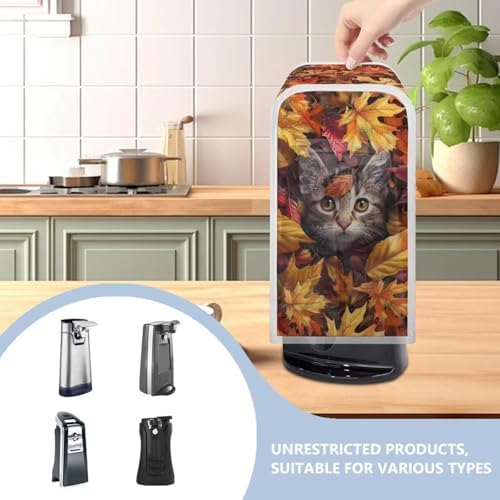 Goronwyfloyd Maple Leaf and Cat Dust Cover for Can Opener