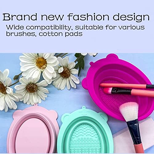 Multifunctional Brush Cleaning Cup Mat Bowl Travel Errors Mat Gift Pink