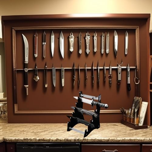 10-in-1 acrylic knife holder black