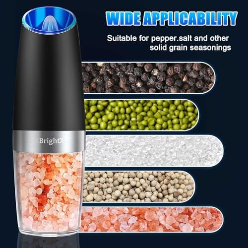BrightX Electric Salt and Pepper Grinder Set