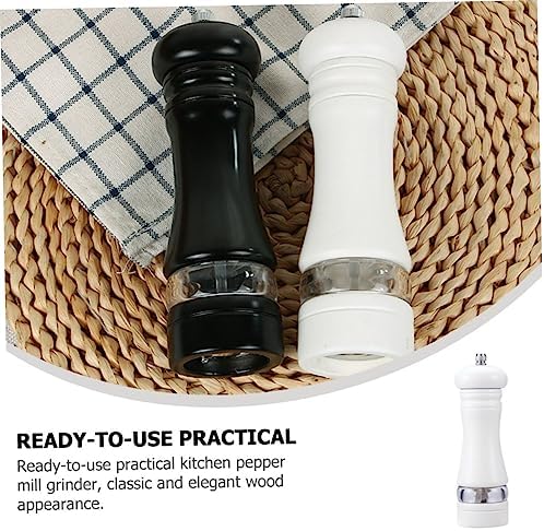 Manual Pepper Mill 6-Inch Set for Sea Salt Shaker