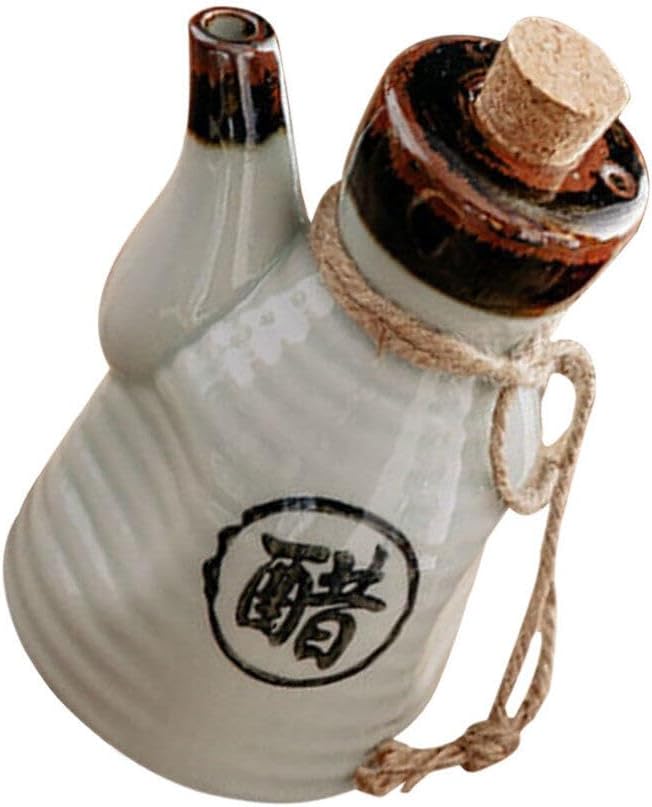 Alipis Japanese Ceramic Oil Dispenser with Cork Stopper