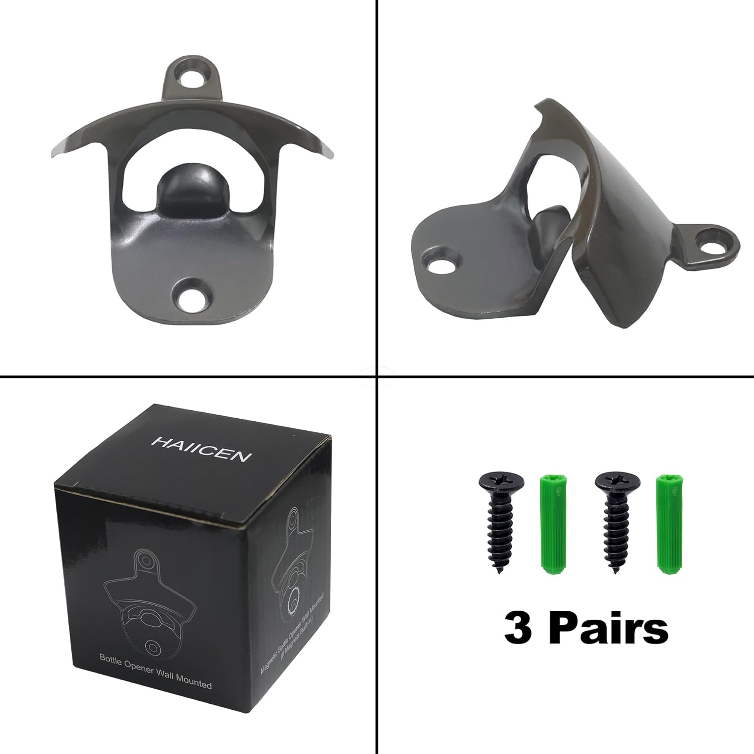 Premium Wall-Mounted Beer Bottle Opener Set for Home Bar