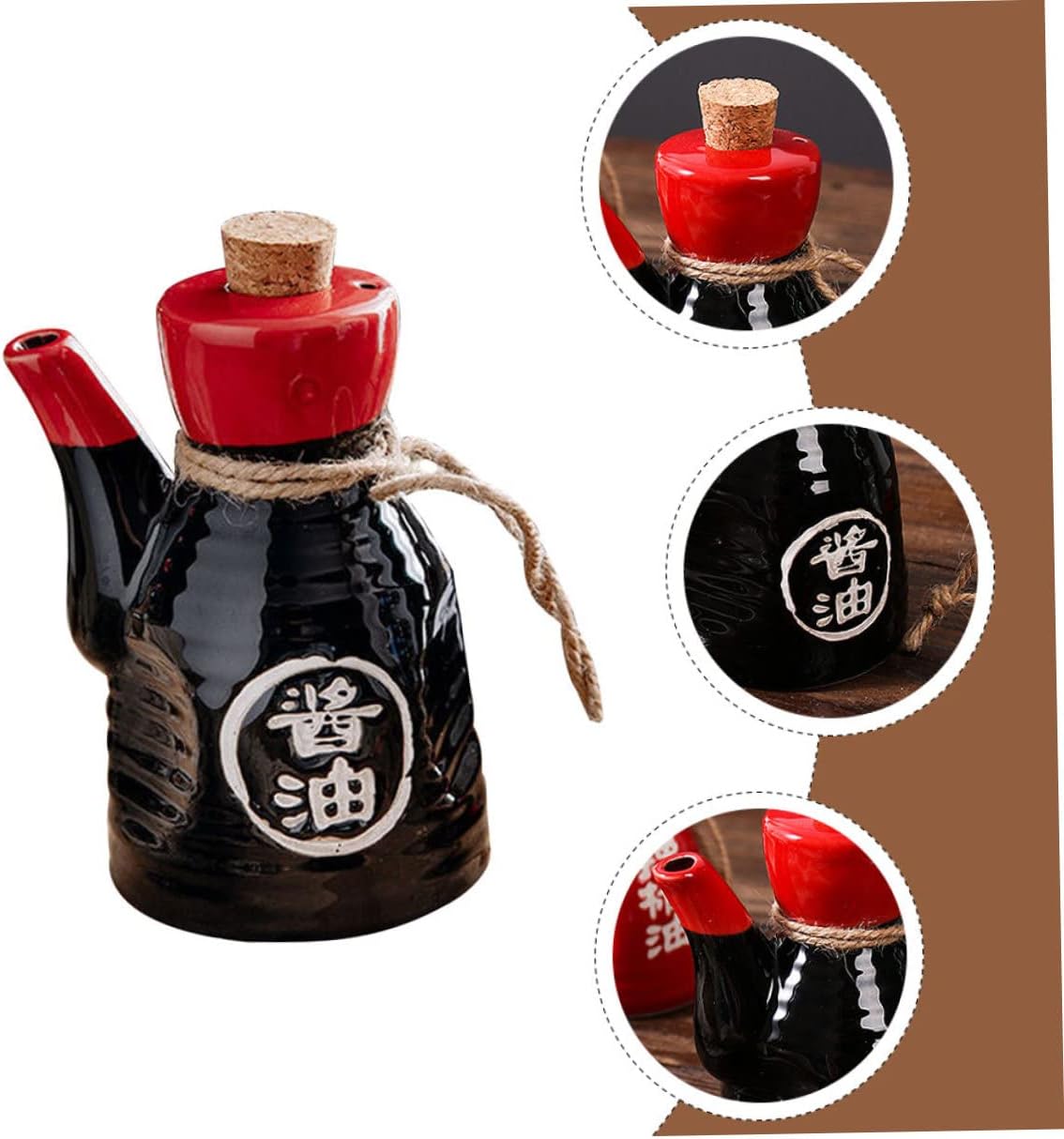 Japanese-Style Ceramic Condiment Bottle 200ml