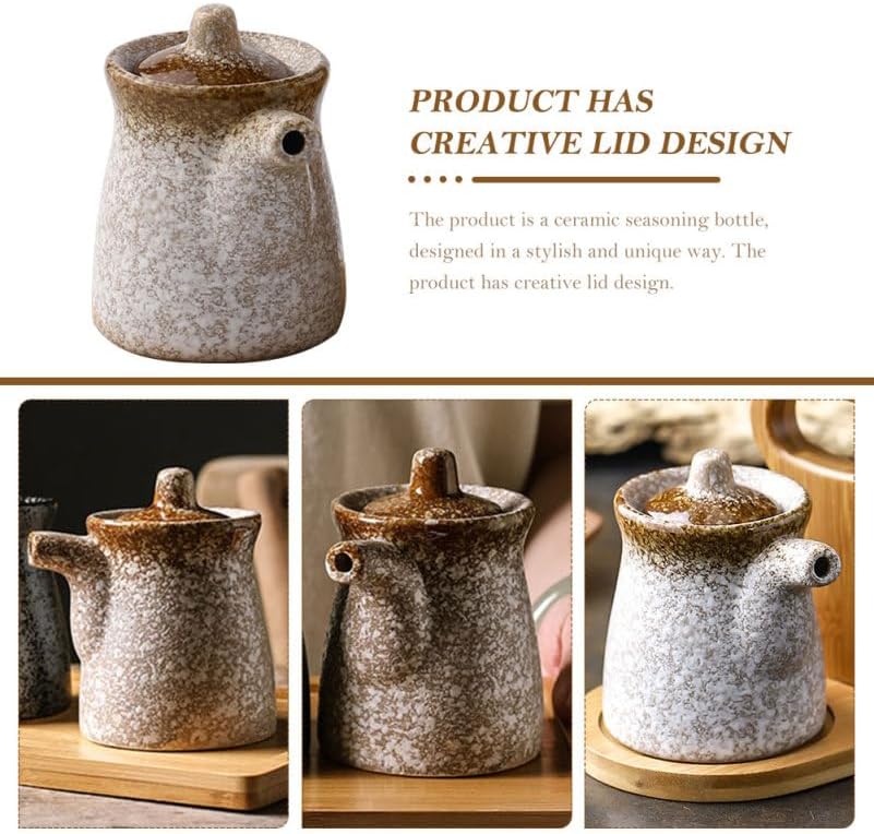Perfect Oil Dispenser for Home Restaurant Japanese Style Ceramic Pot