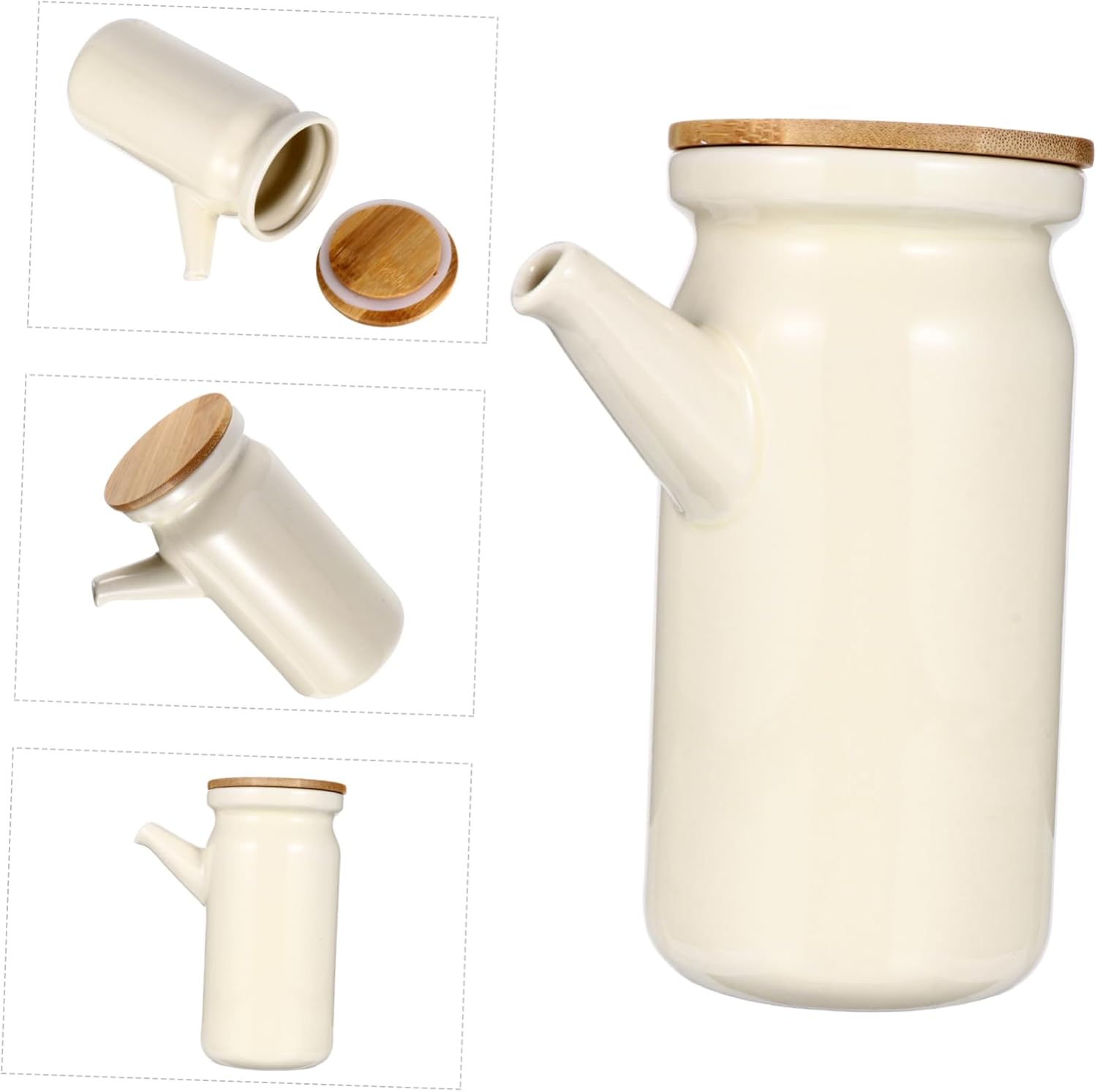 Ceramic Oil Dispenser forOliveVinegarSoy Sauce Easy to Clean