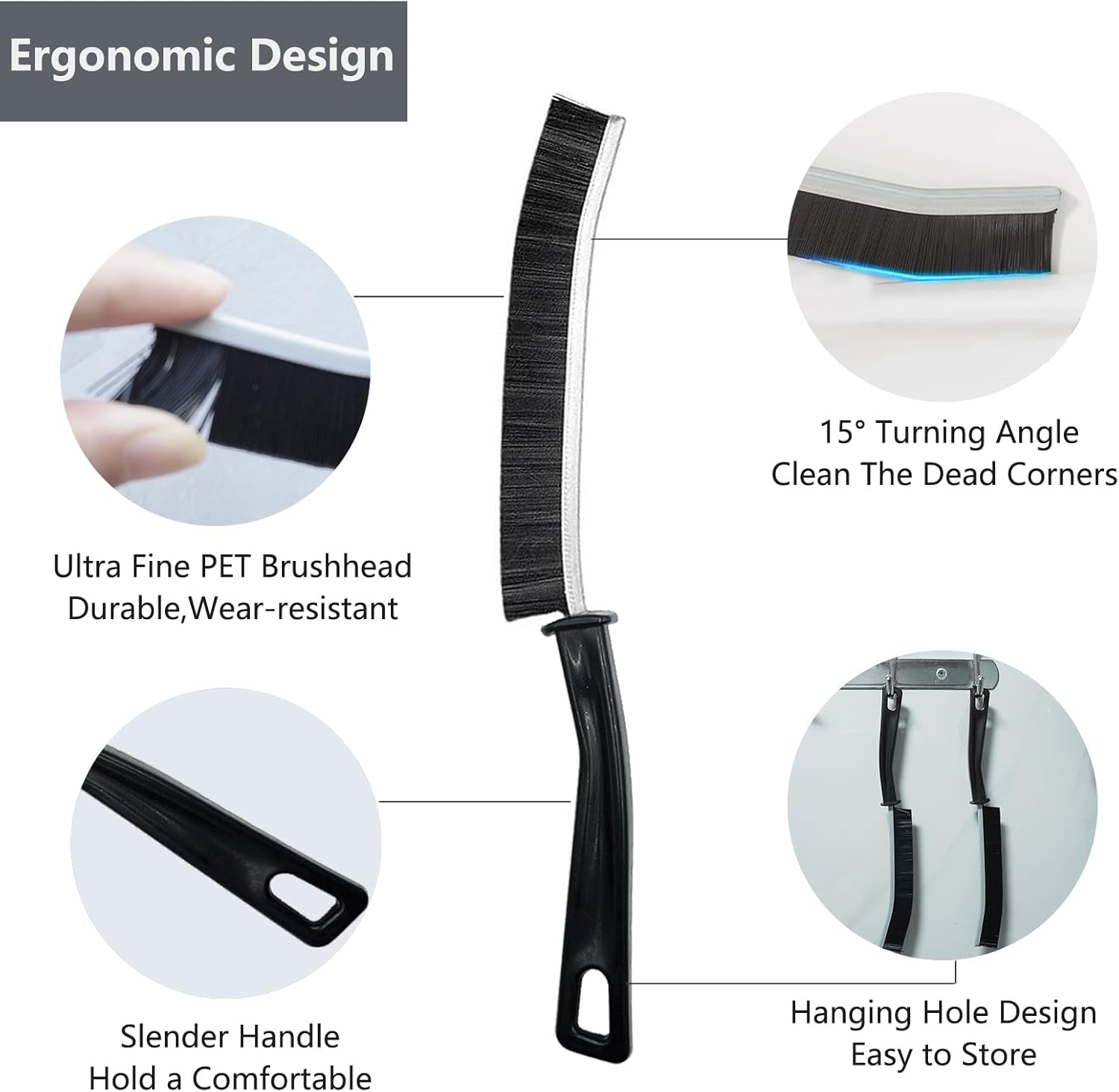 4PCS Multifunctional Crevice Cleaning Brush Set