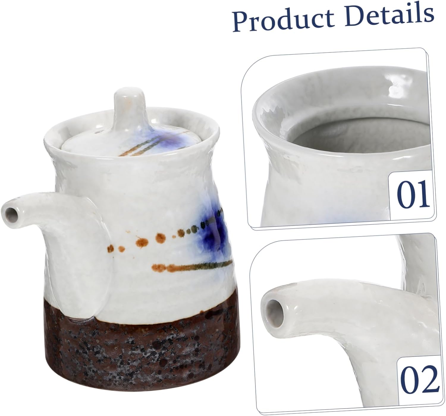 Vibrant Japanese Design Ceramic Oil Dispenser for Soy Sauce