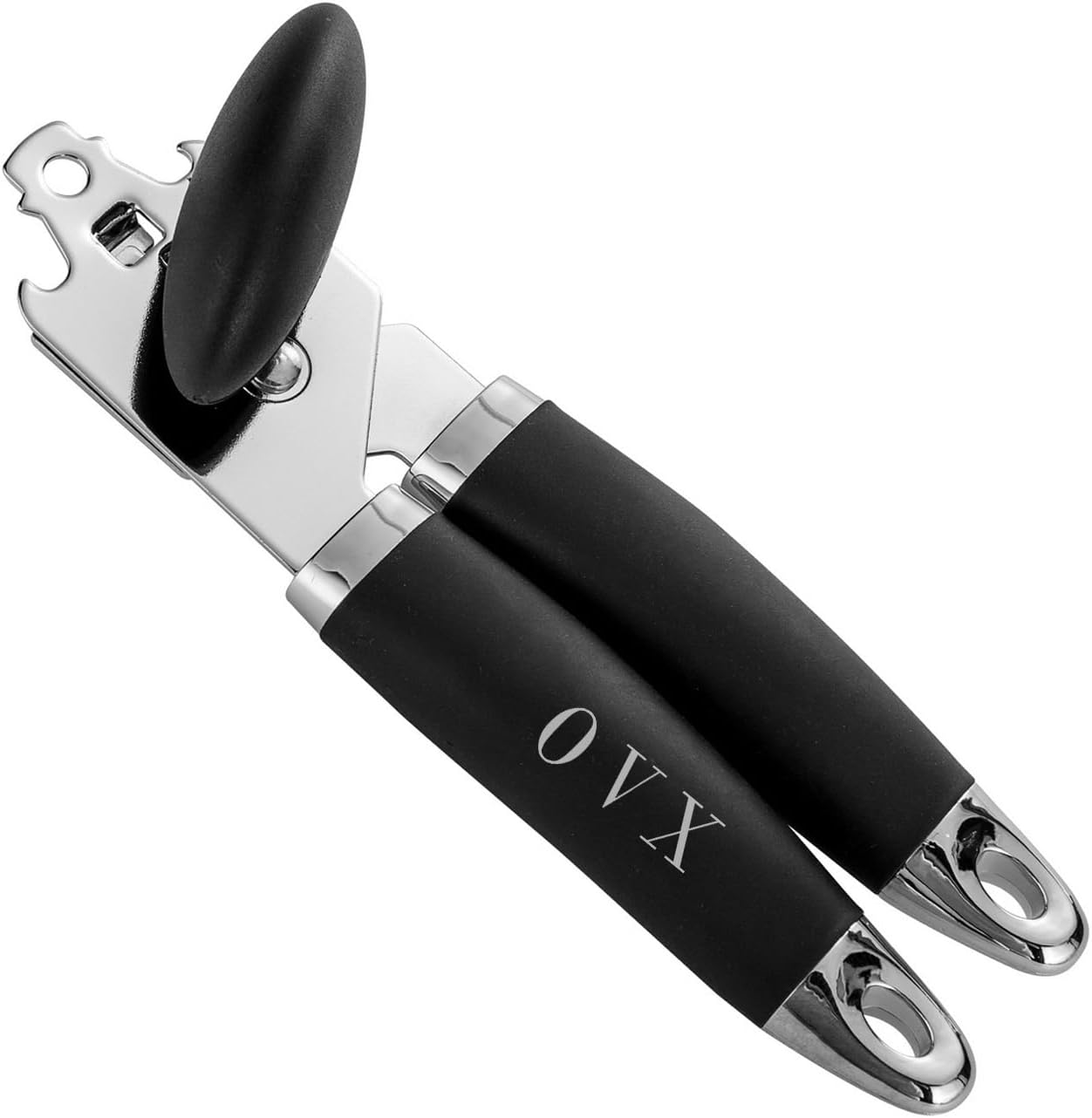OVX Non-Electric Can Opener with Bottle Opener Black