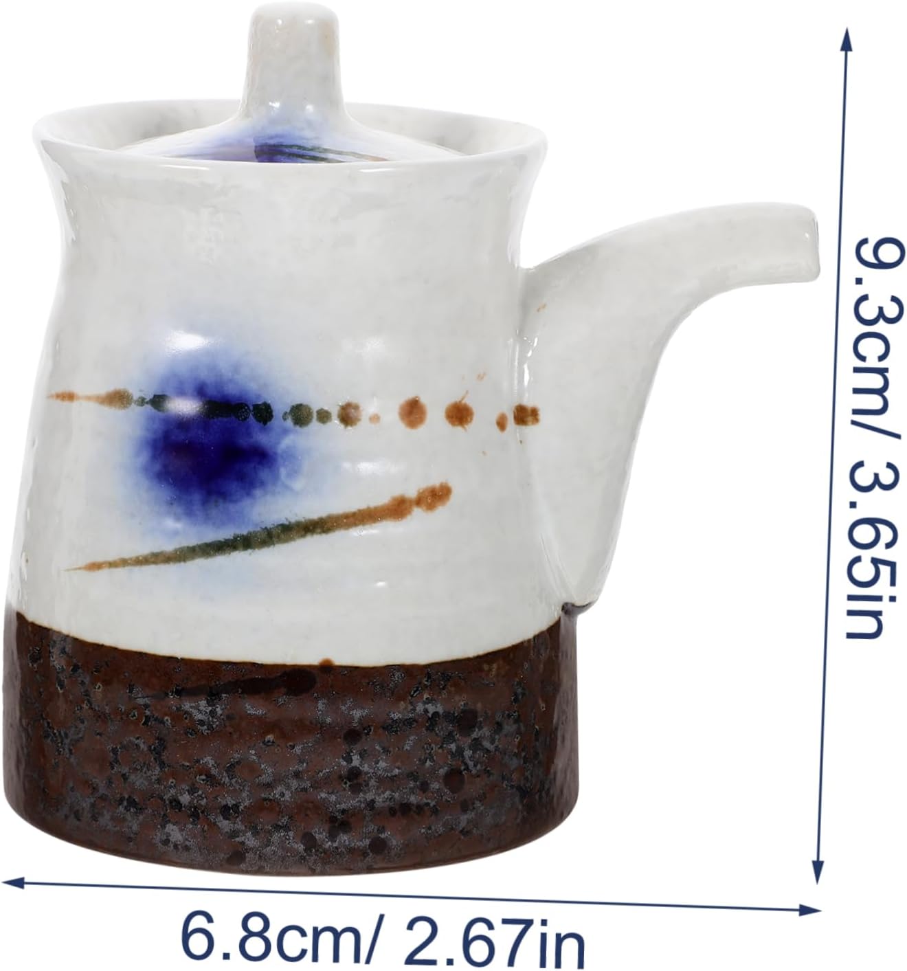 Vibrant Japanese Design Ceramic Oil Dispenser for Soy Sauce