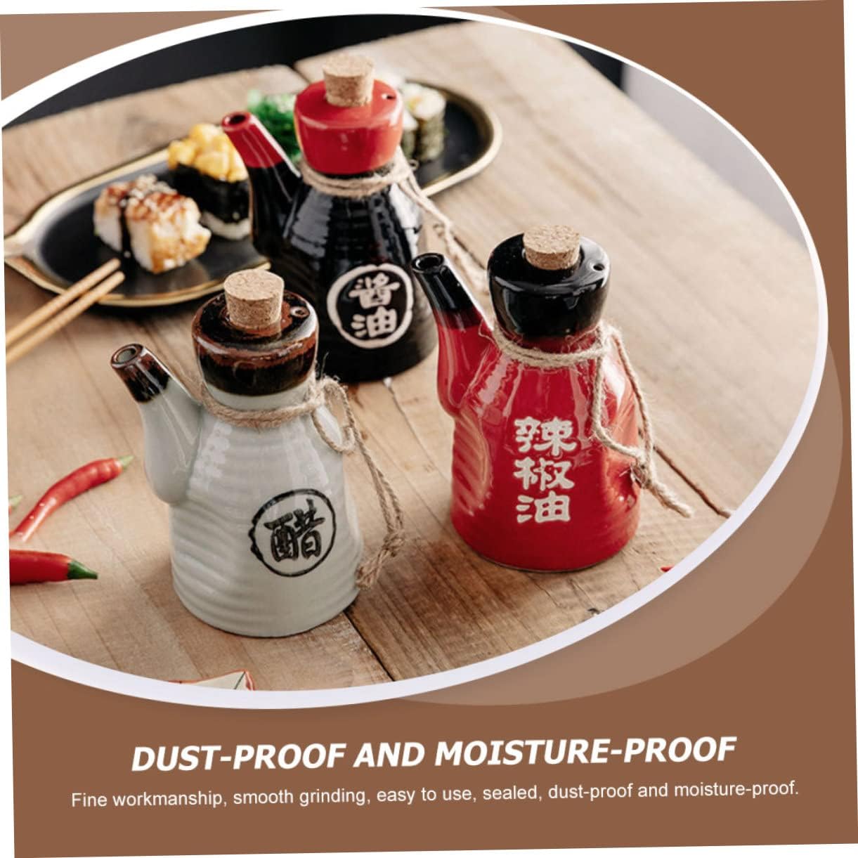 Japanese-Style Ceramic Condiment Bottle 200ml