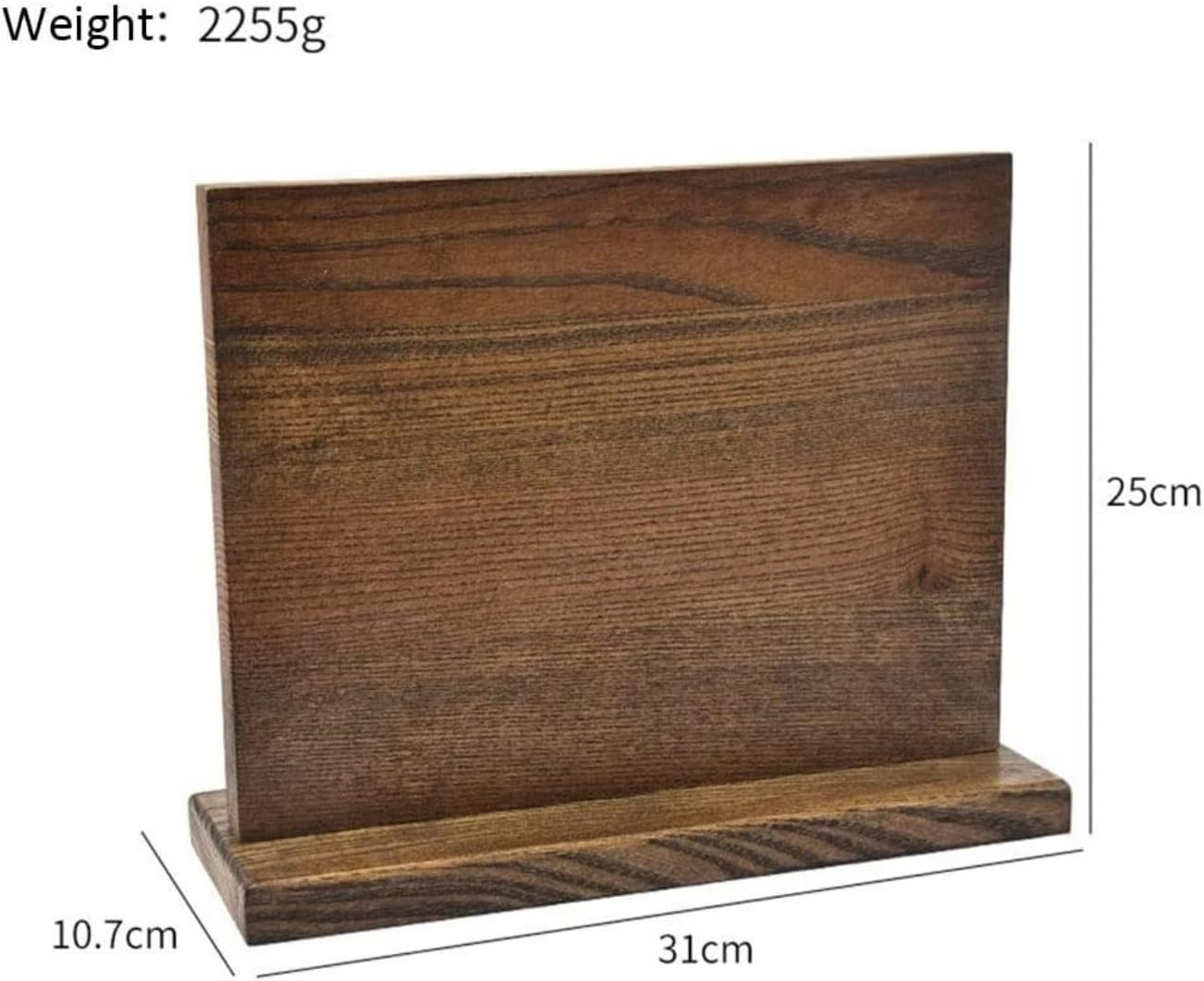 Double-Sided Magnetic Kitchen Knife Holder with Wood Block