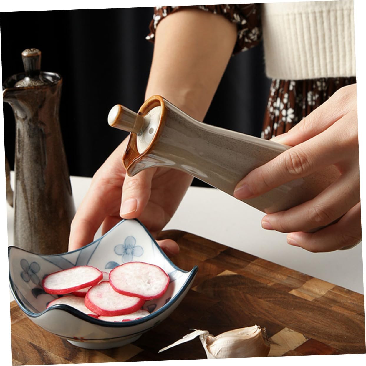 Japanese Pottery Oil Bottle Dispenser