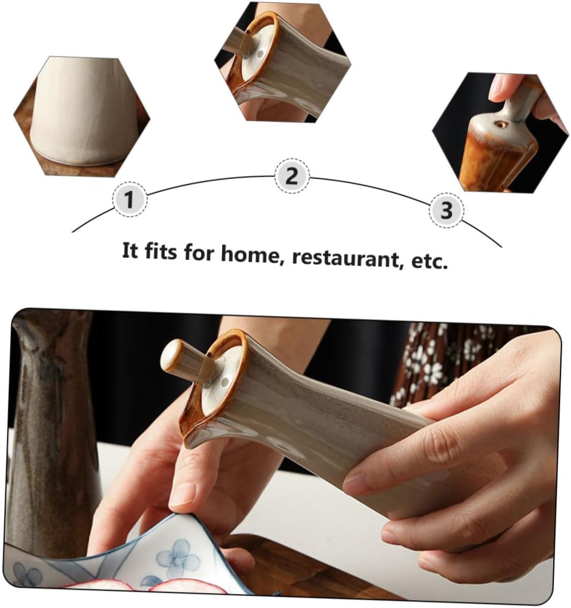 funocya Japanese Ceramic Condiment Storage Bottle