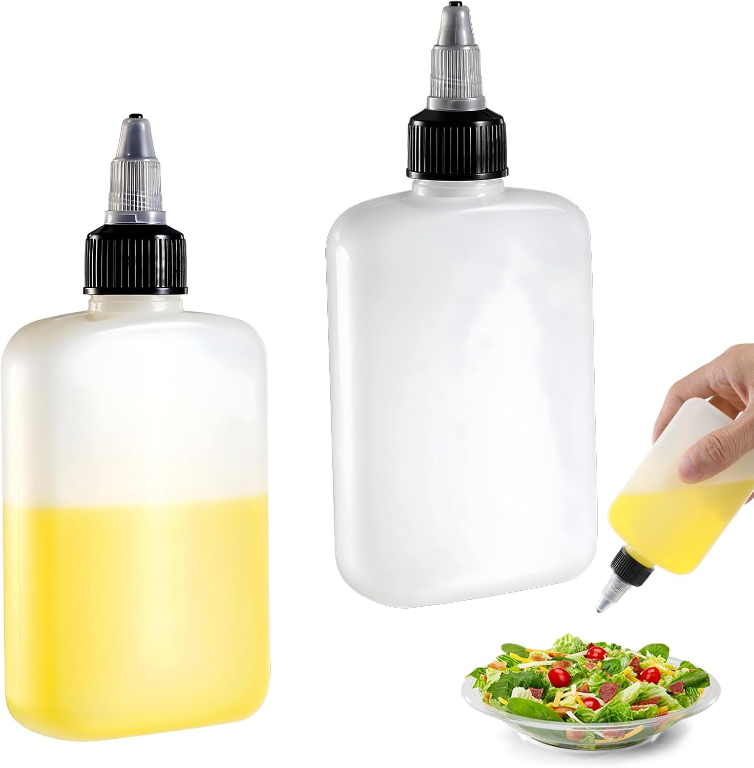KALIONE Oil Dispenser Bottle for Camping 4oz Squeeze Condiment Bottles