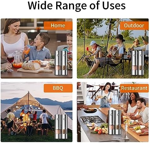 Versatile Salt Pepper Grinder Set
