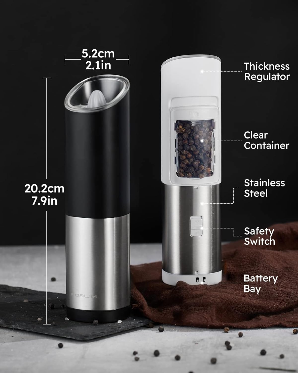 FORLIM Gravity Electric Salt Pepper grinder