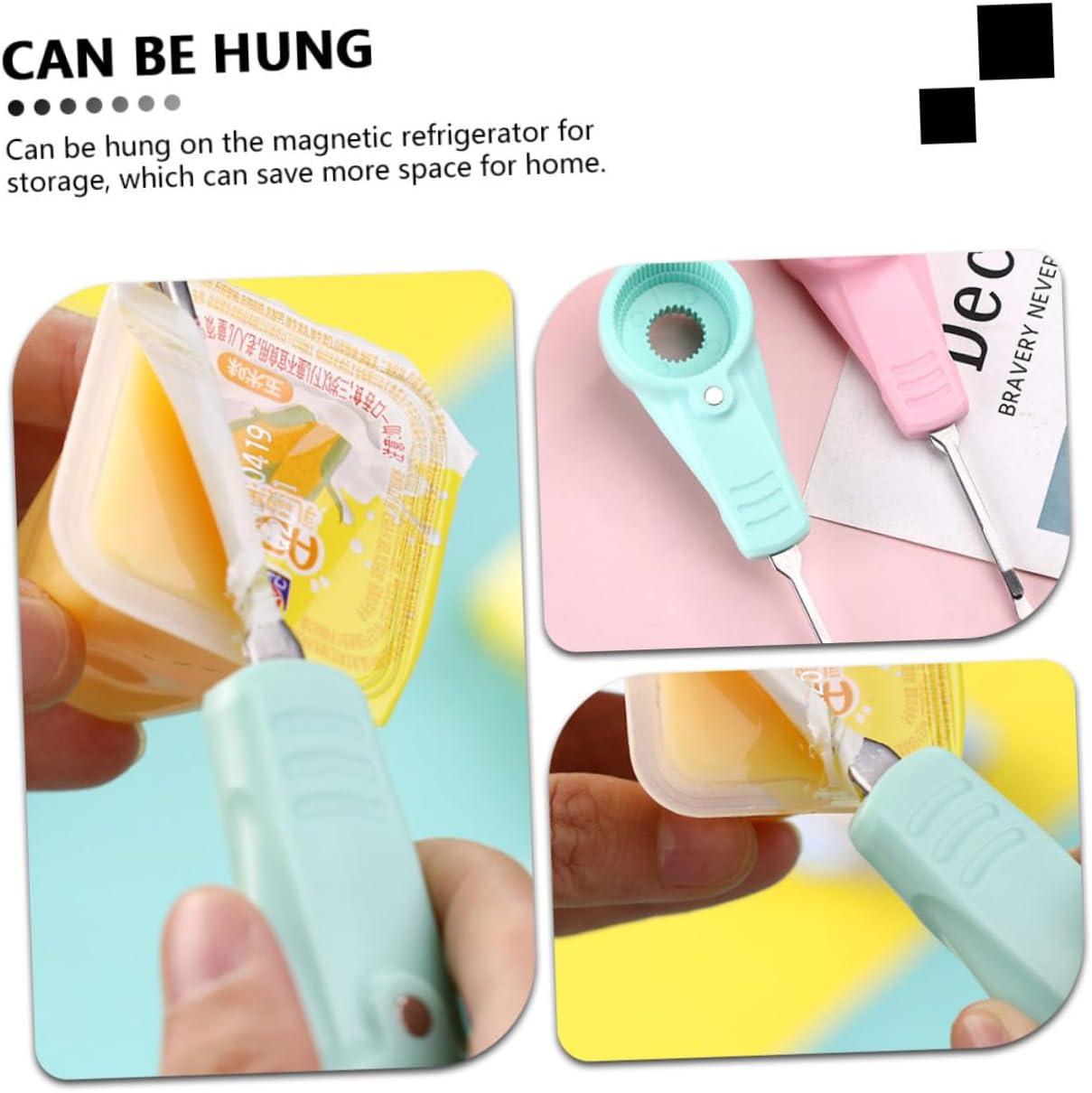 Stainless Steel Yogurt Roller Magnetic Bracket Bottle Opener for Home Kitchen