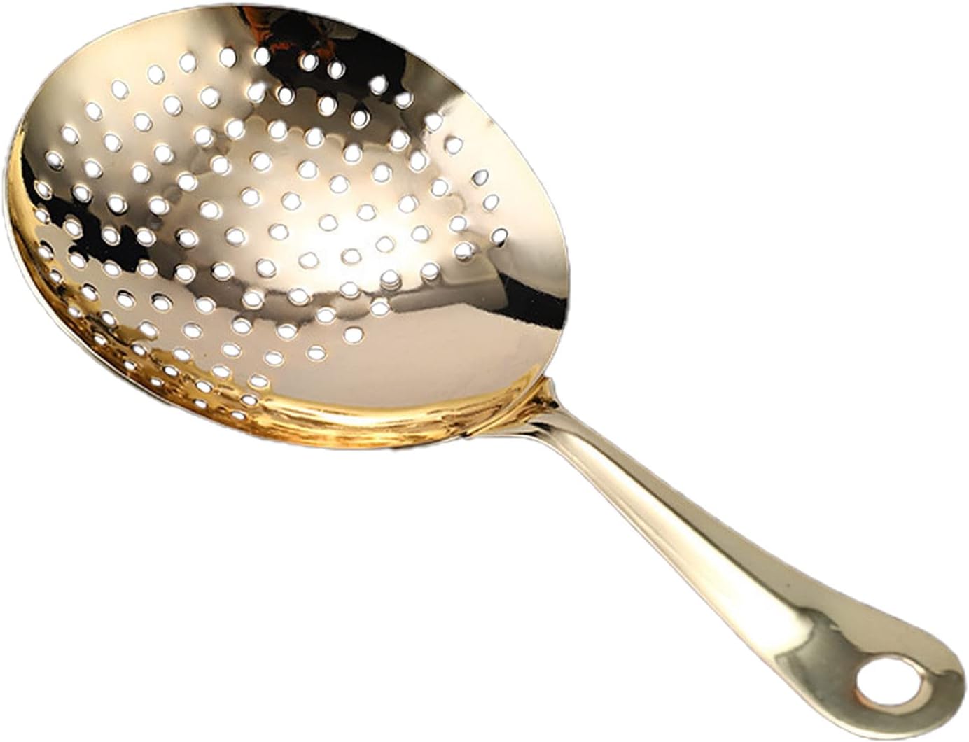 Fast-acting cocktail ice cube strainer