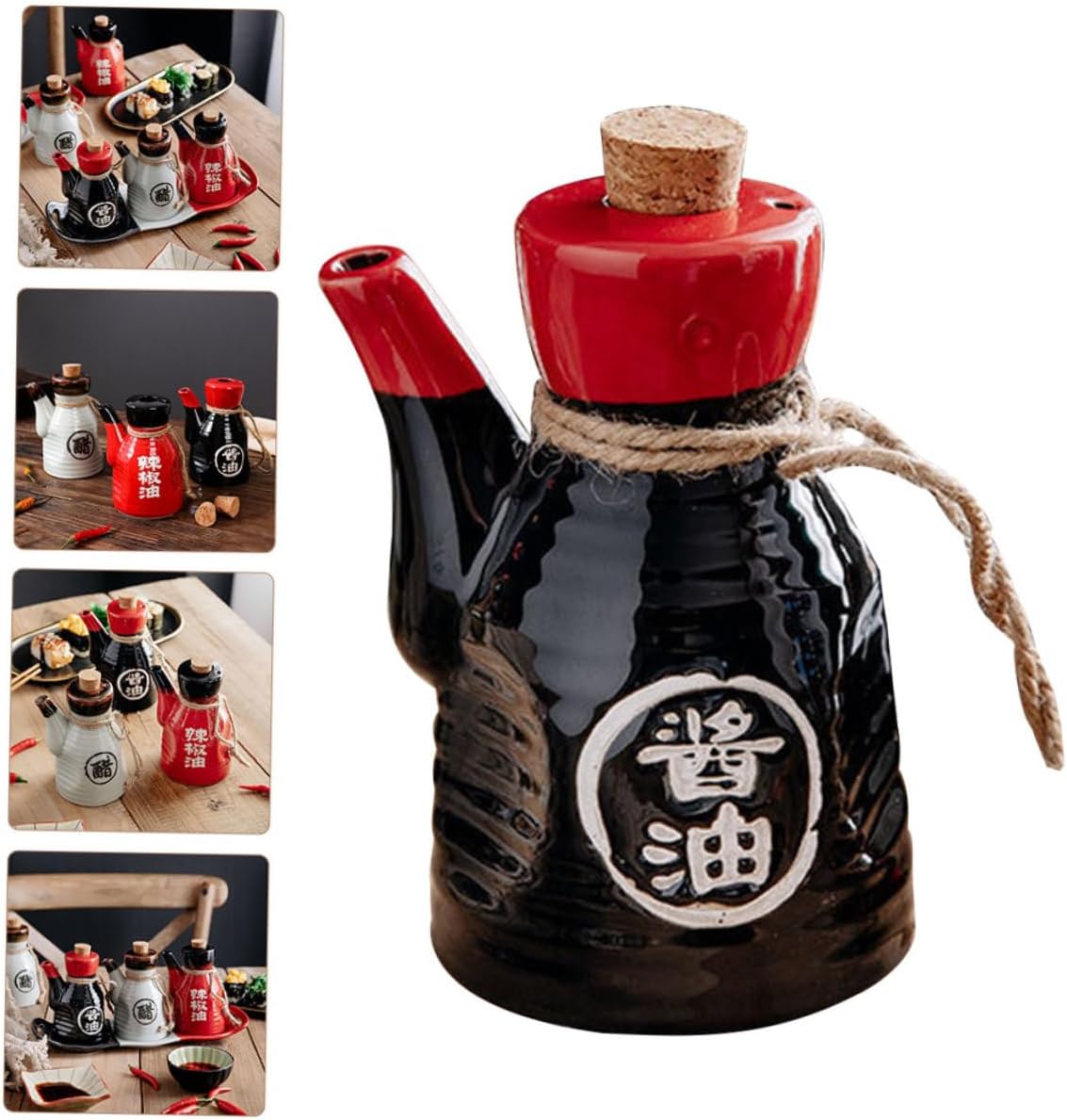 Japanese-Style Ceramic Condiment Bottle 200ml
