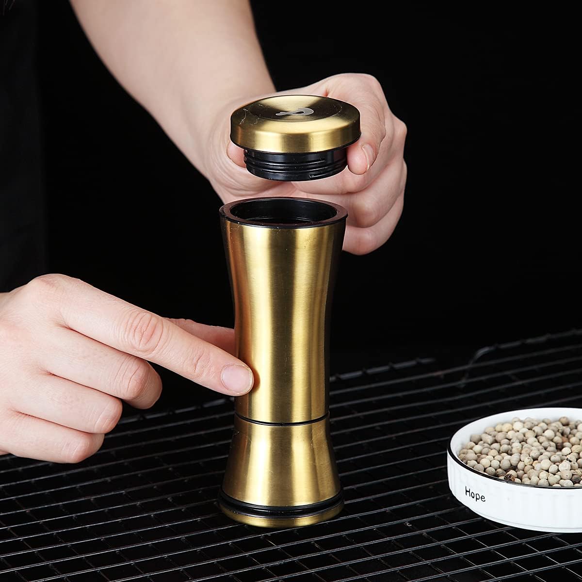 Kyraton Gold Salt Pepper Shakers Set