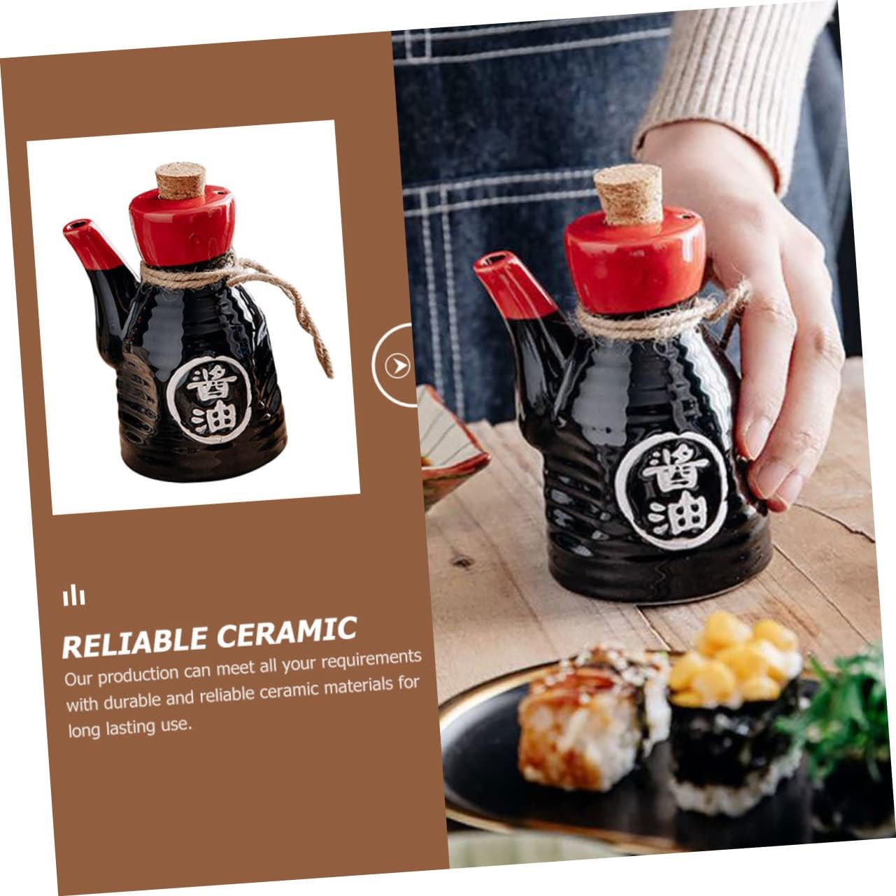 Soy Sauce Surrounds Heart - 200ml Ceramic Condiment Dispenser