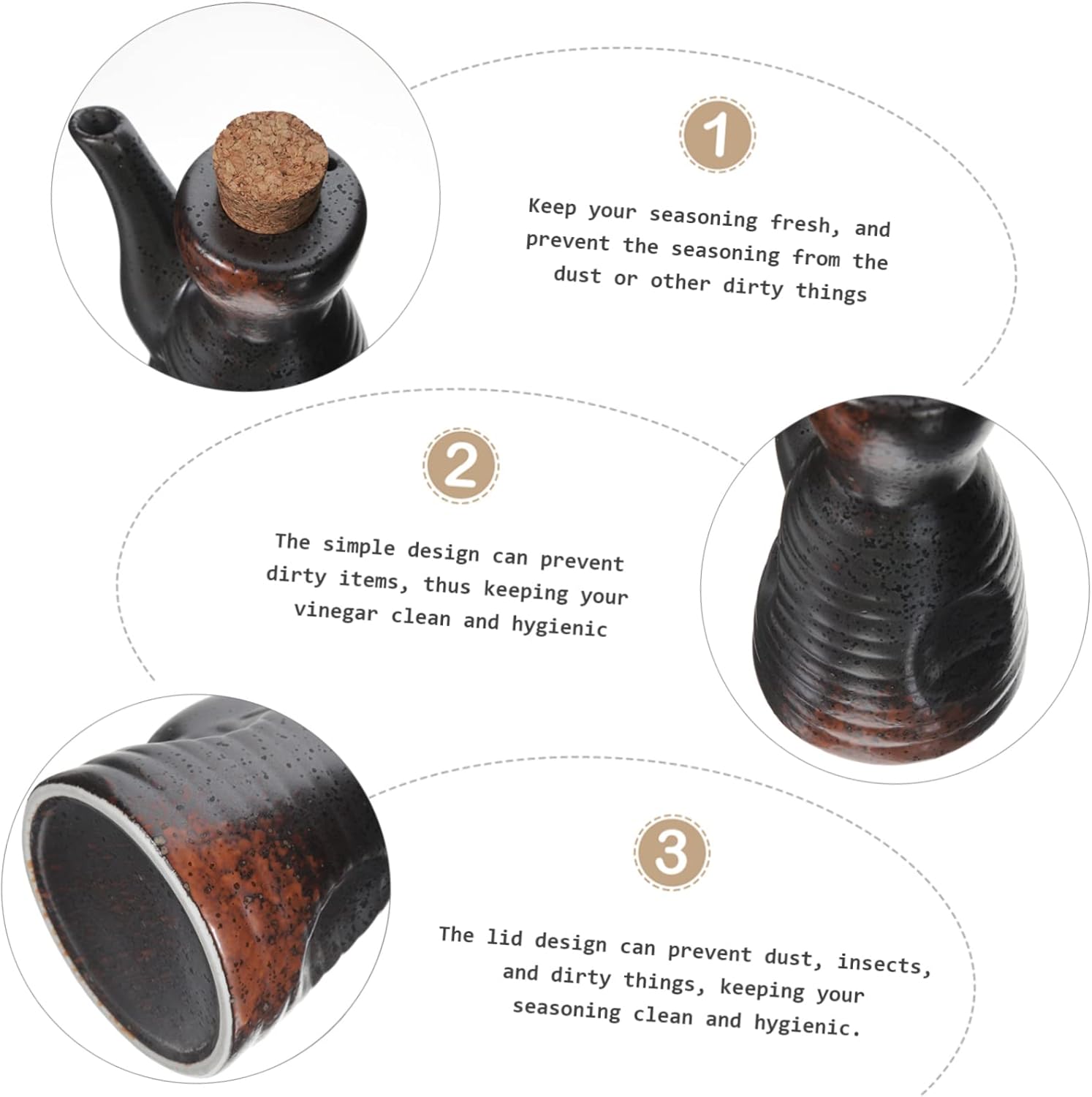 DECHOUS Japanese Ceramic Soy Sauce Dispenser
