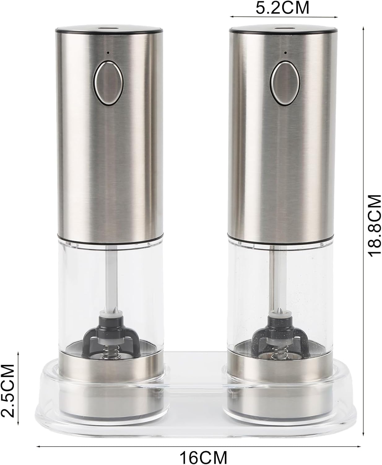 LASIEYO Electric Salt and Pepper Grinder Set