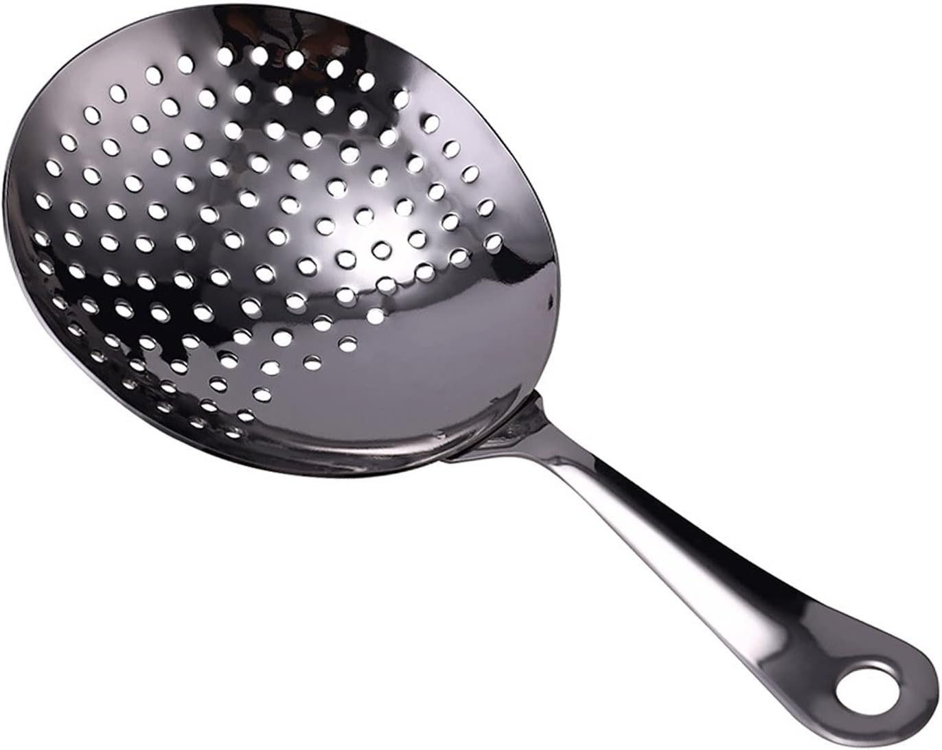 Fast-acting cocktail ice cube strainer