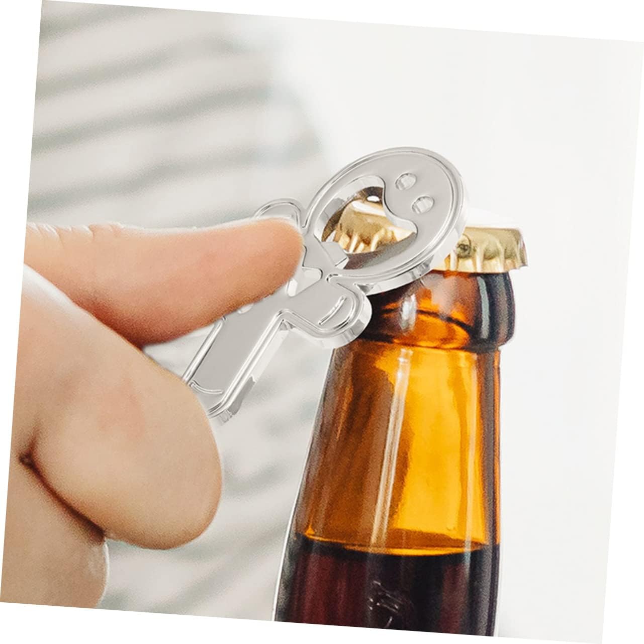 Cabilock 2pcs Zinc Alloy Bottle Opener Keychain