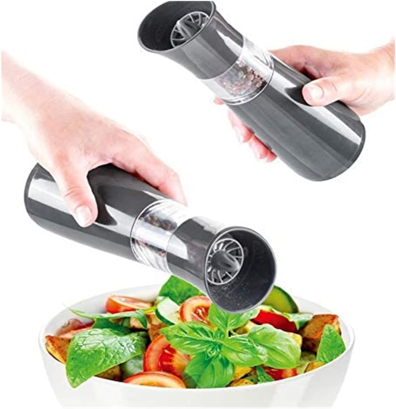 Electric Salt Pepper Grinder Adjustable Coarseness Set with LED Light