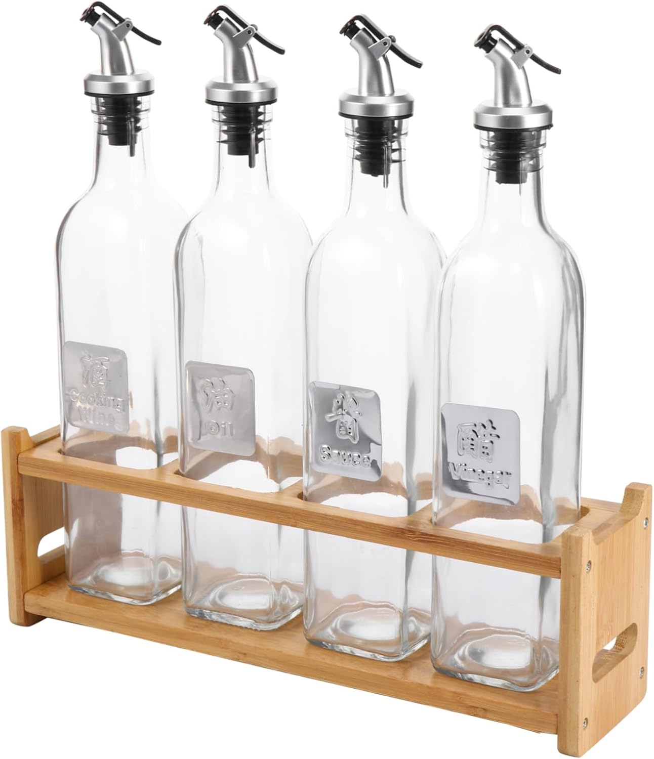 5-Piece Castor Soy Bottle Storage Shelf for Cooking Spices